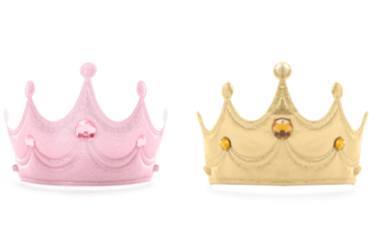 Princess crowns for little girls - soft for safe pretend and playtime.