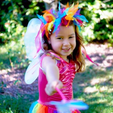 Colorful Girl's Fairy Costume for Playtime
