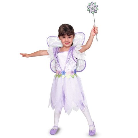 Winged Fairy Costume for Little Girls Playtime Wand