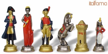 Metal Pieces Napoleon Historical Chess Sets