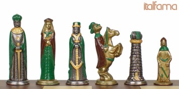 Historical Middle Ages Metal Chess Sets Pieces