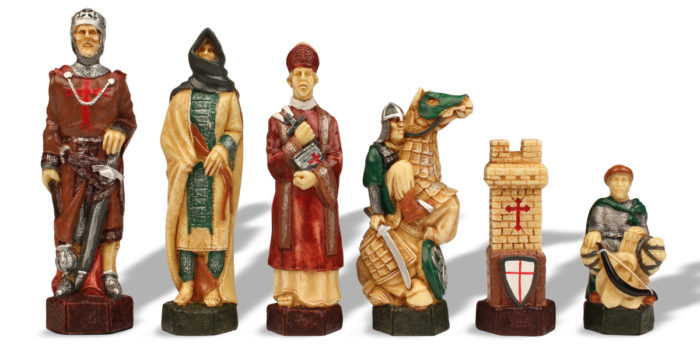 Colorful Chess Pieces - European Crusades