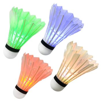 Colorful Nighttime Light up Birdies for Badminton