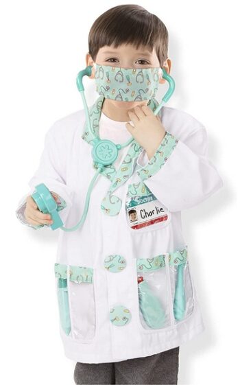 Doctor dress up costume for pretend and playtime.